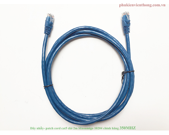 Dây nhảy- patch cord cat5 dài 2 m SInoamigo 10204 chính hãng 350MHZ