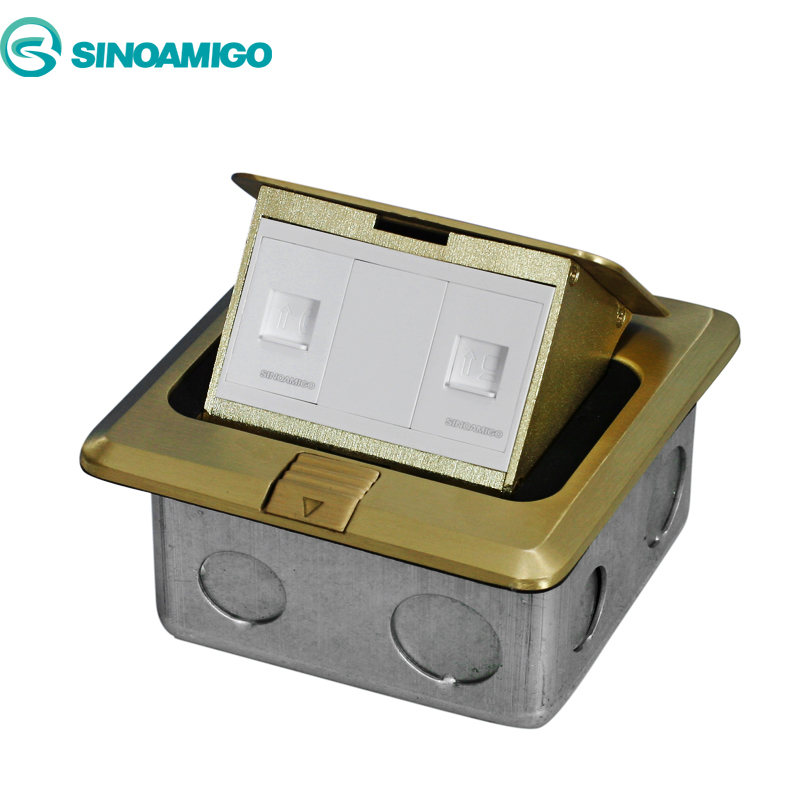 Bộ ổ cắm mạng &acirc;m s&agrave;n SinoAmigo SPU-1B 3 module