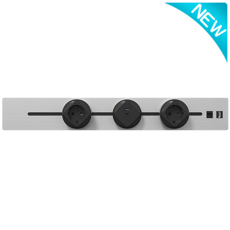 thanh ray ổ cắm &acirc;m b&agrave;n sinoamigo SPT-1AS-50-K HDMI LAN USB