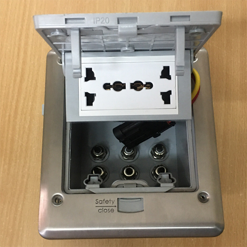 Ổ cắm âm sàn SinoAmigo SOB-3SFC chống nước IP66