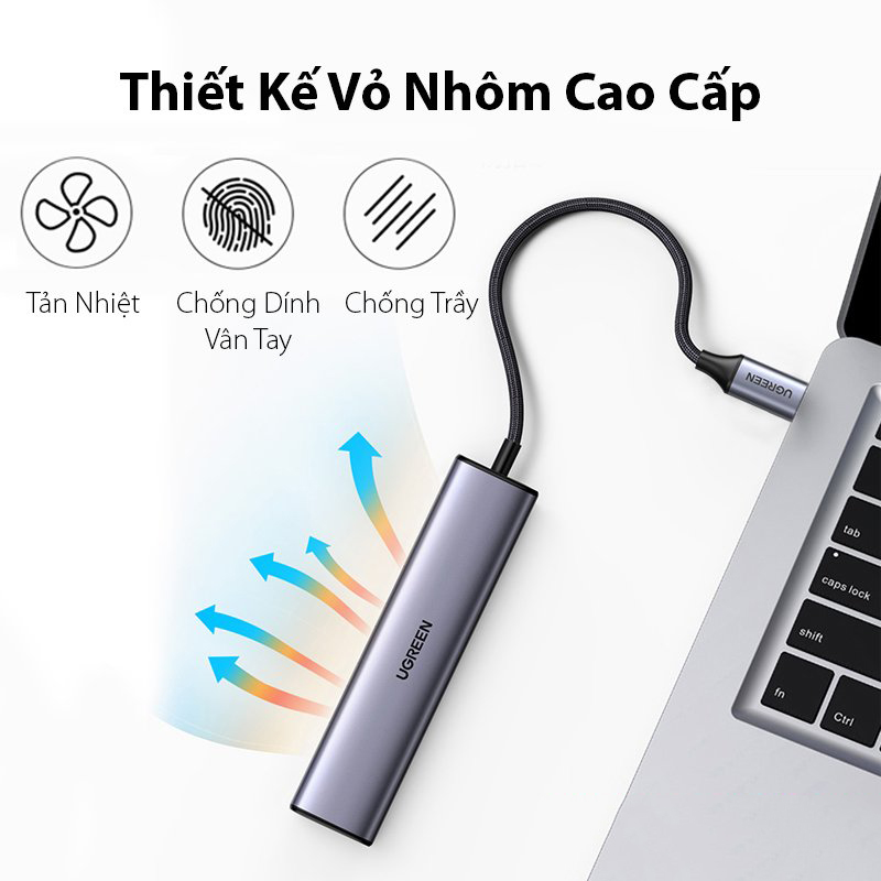 Bộ chia USB Type C sang Lan + 3 USB 3.0 Ugreen 20920