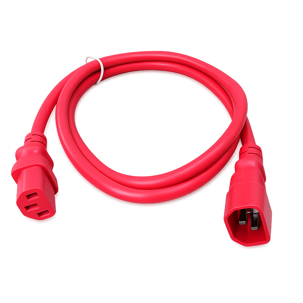d&acirc;y nguồn PDU C13 to C14 Novalink 1.5m m&agrave;u đỏ