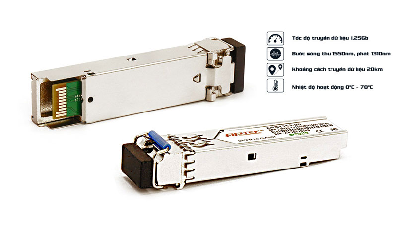 Module quang Gigabit APTEK SFP 1.25Gbps,LC APS1113-20