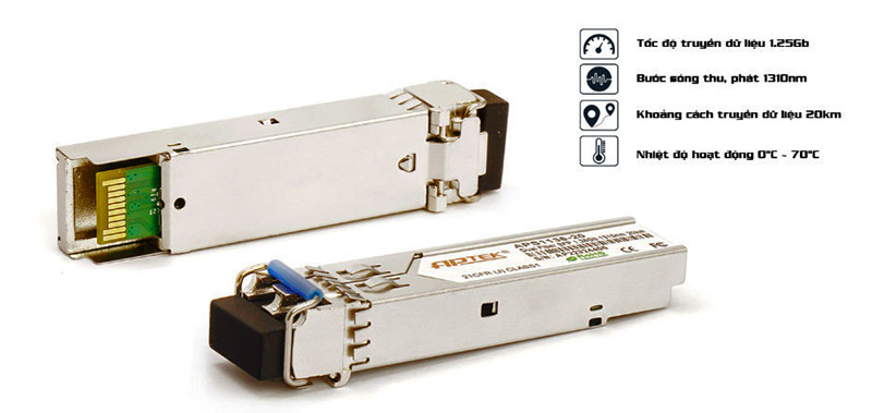 Module quang SFP gigabit APTEK 2 sợi single mode APS1135-20 khoảng cách 20km