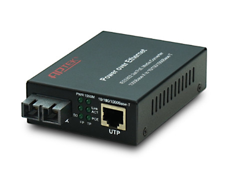 Bộ chuyển đổi quang điện nguồn PoE- Gigabit  APTEK AP110-20-PoE