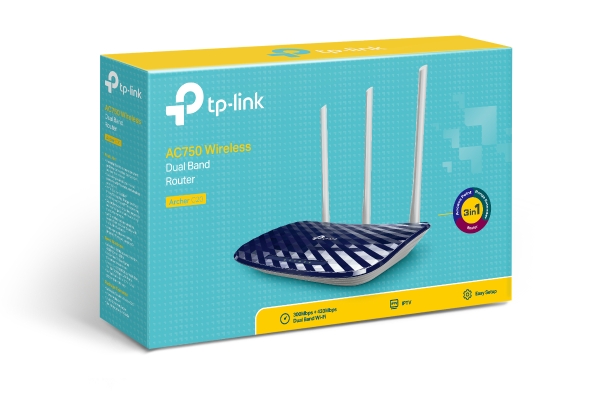 Archer C20 TPLINK Router Wi-Fi Băng Tần Kép AC750 chính hãng