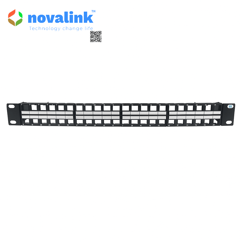 Khung Patch Panel Cat6A 48 Port 2U Novalink CC-06-00064 Chính Hãng