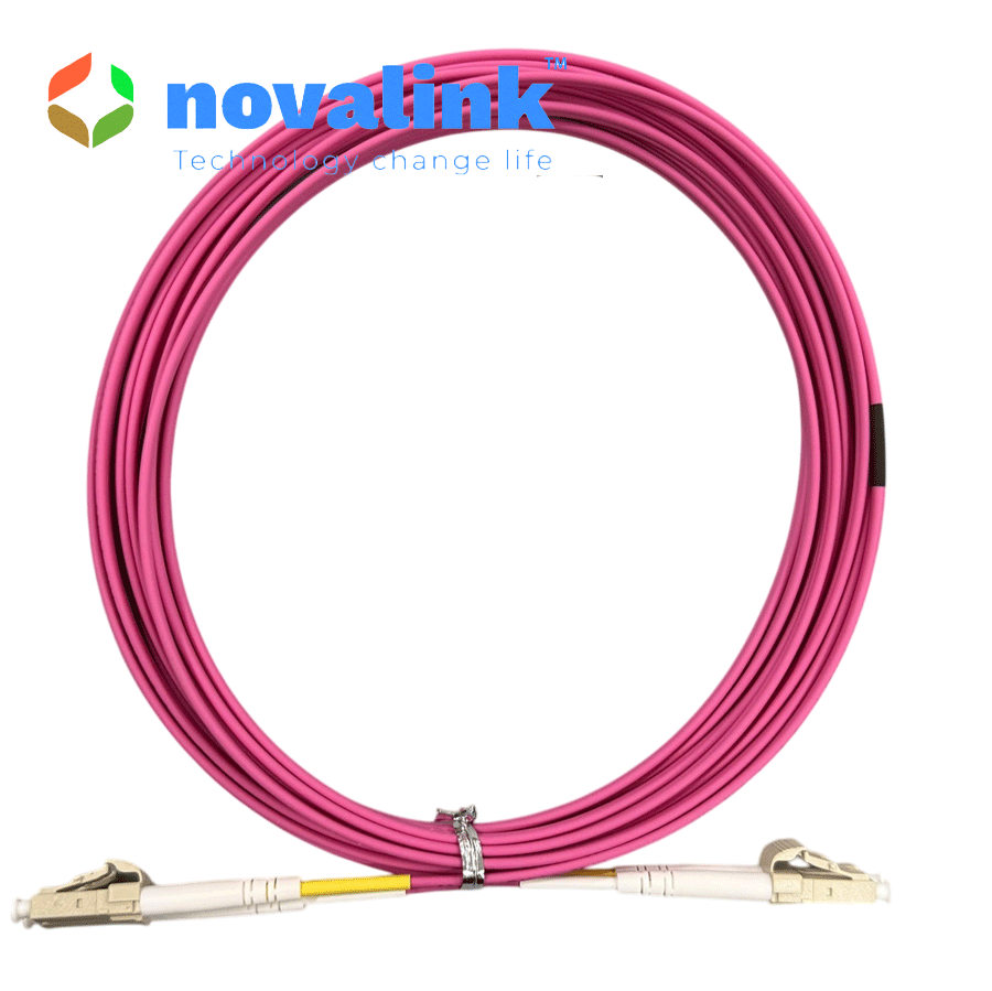 Dây nhảy quang Multimode OM4 LC/UPC-LC/UPC DX 15m Novalink NV-61206A | Dây nhảy quang tốc độ cao, ổn