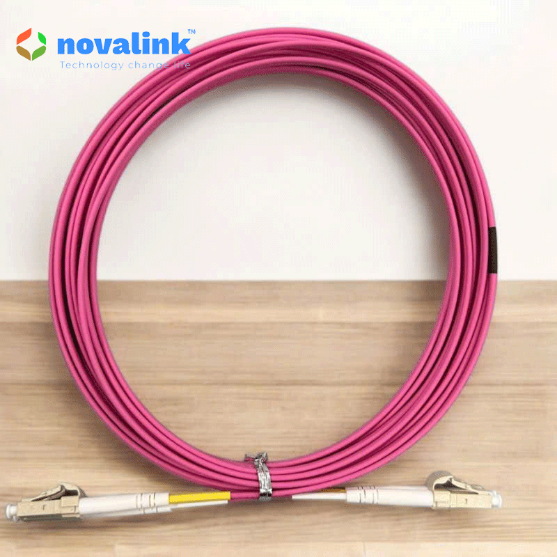 Dây nhảy quang Multimode OM4 LC/UPC-LC/UPC DX 25m NV-61108A Novalink | Cáp quang hiệu suất cao
