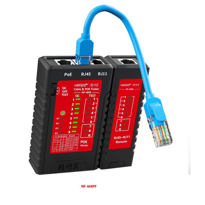 Test d&acirc;y mạng LAN bằng m&aacute;y test c&aacute;p mạng Noyafa NF-468PF