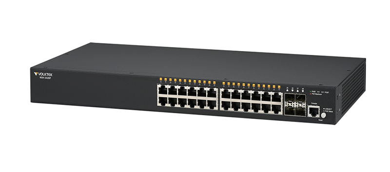 Thiết bị chuyển mạch VOLKTEK - 24 Port Gigabit PoE Full L2 Managed Switch NSH-3428P