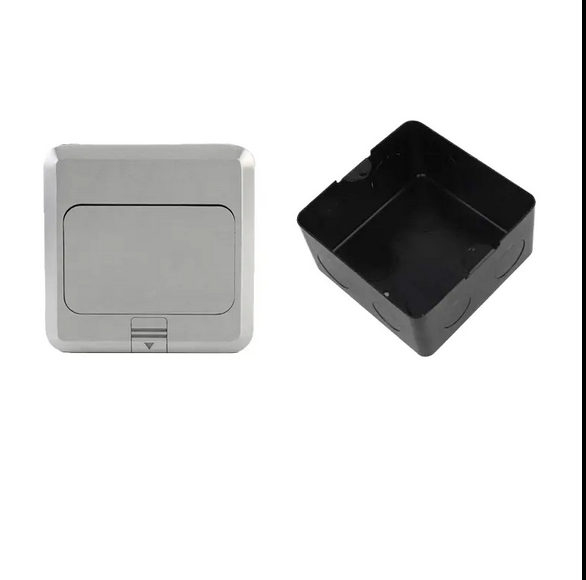 Hộp ổ điện âm sàn Novalink NV-FS3S màu bạc | 3 module, chính hãng
