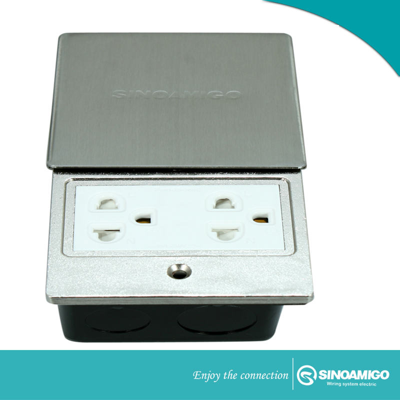 Ổ cắm &acirc;m s&agrave;n nắp trượt SHP-M1S Sinoamigo kết nối điện mạng HDMI USB