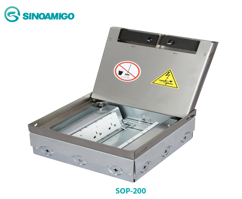 Hop o dien am san 12 modules Sinoamigo SOP-200S mat inox cao cap
