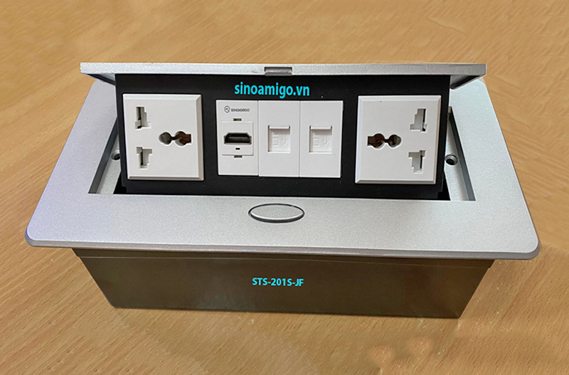Hộp ổ điện âm bàn STS-201S SINOAMIGO chính hãng