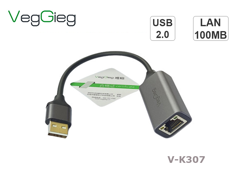 USB 2.0 to Lan  10/100mbs VegGieg V-K307 cao cấp
