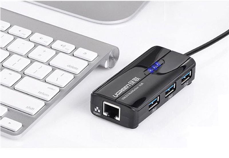 Bộ chuyển đổi USB 3.0 sang 3 cổng USB 3.0 + lan gigabit Ugreen 20265