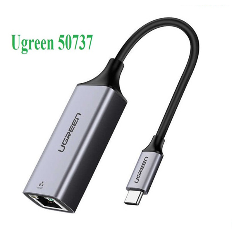 Bộ chuyển đổi Usb Type-C to Lan 1000 Mbps Ugreen 50737 vỏ nhôm Chính Hãng