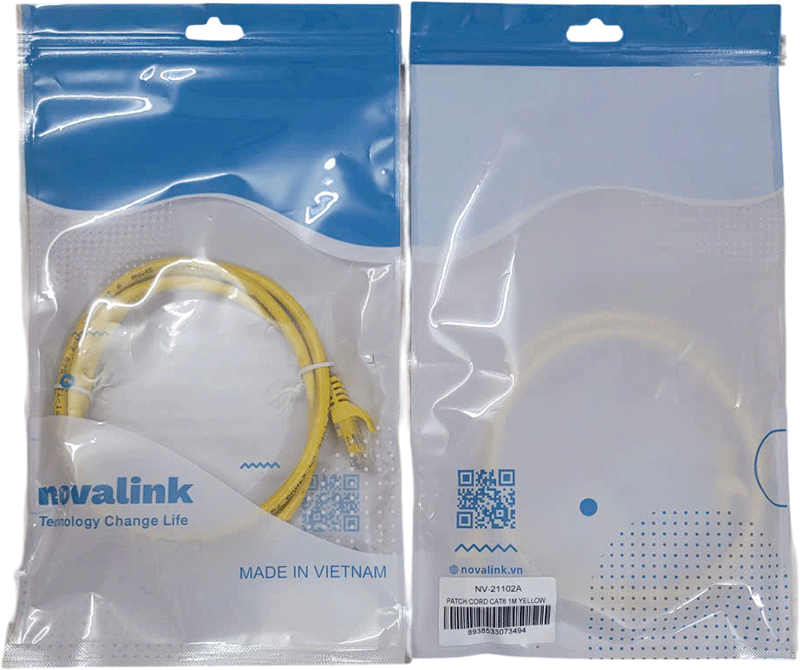 Dây nhảy mạng Cat6 2M màu vàng NOVALINK NV-21104A