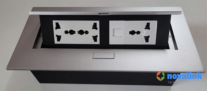 Hộp ổ cắm âm bàn Sinoamigo STS-212GST-2B chính hãng