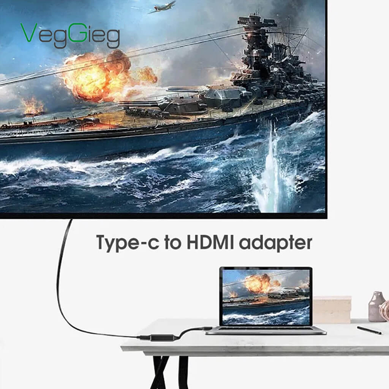 Cáp chuyển đổi USB Type C 3.1 sang HDMI - VegGieg V-Z915 chính hãng