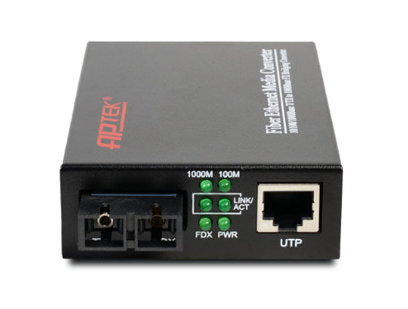 APTEK  Media Converter Gigabit, Tx1310/Rx1310, Single Mode, 2 sợi, 20km AP110-20