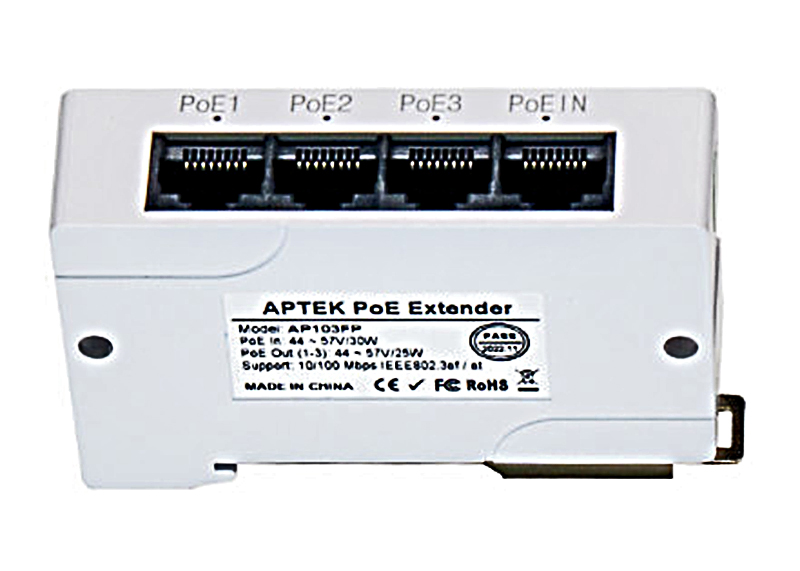 Thiết bị mở rộng nguồn POE 1 vào 3 ra APTEK AP103FB