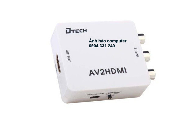 Thiết bị chuyển AV to HDMI Dtech (DT 6518) cao cấp