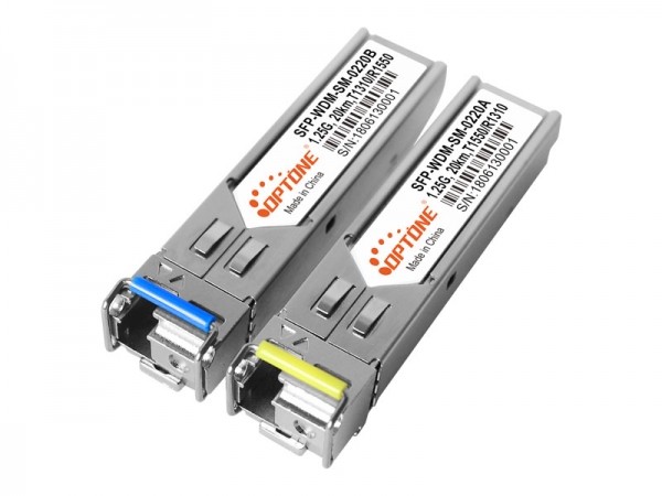 Modul quang 1 sợi SFP-WDM-SM-0220AD/1.25G- 20km/Tx1550nm/Rx1550nm(LC)