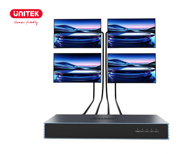 Bộ chia HDMI 1 ra 2 chuẩn 2.0 hỗ trợ 4K@60Hz Unitek V170A chính hãng