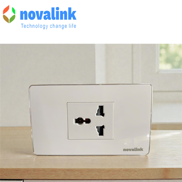 ổ cắm điện &acirc;m tường novalink NV-21002WS M-13 cao cấp