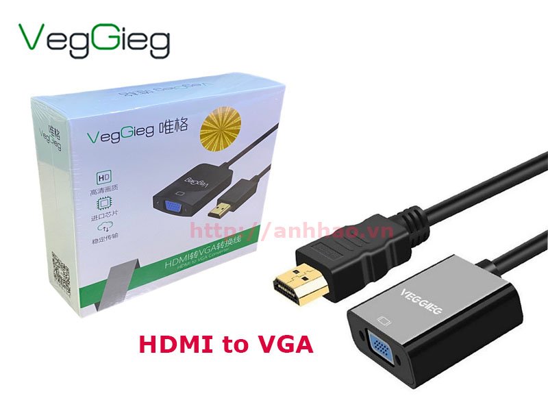 Cáp chuyển đổi HDMI sang VGA VZ612 VegGieg