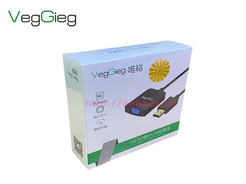 Cáp chuyển đổi HDMI sang VGA VZ612 VegGieg