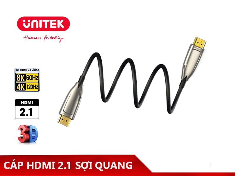 Cáp HDMI 8k UNITEK Sợi Quang dài 60m S/N C11085GY01-60 cao cấp