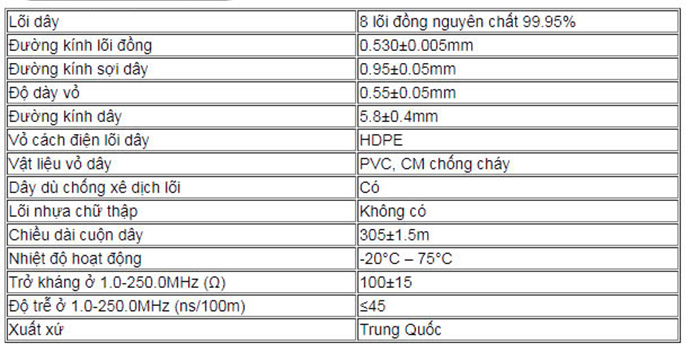 Cáp mạng CAT6 HIKVISION DS-1LN6-UE-W chính hãng