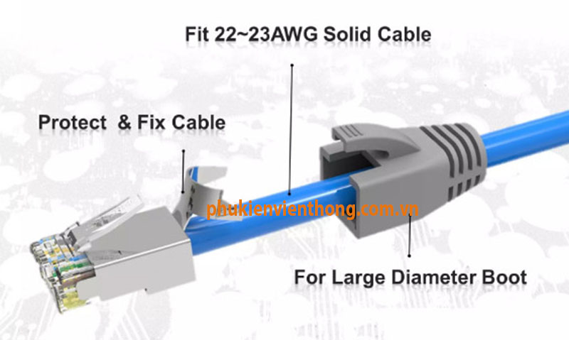 Đầu bấm mạng Nova cat6A FTP chống nhiễu P/N : CC-01-00017 cao cấp