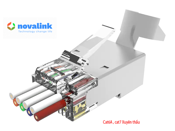 Đầu bấm mạng,RJ45 Nova cat6A, Cat& FTP chống nhiễu P/N : CC-01-00195 cao cấp