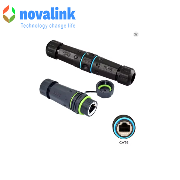 Phụ kiện mạng Cat5 Cat6 Cat7 chống nước IP68 Novalink NV-WP601A