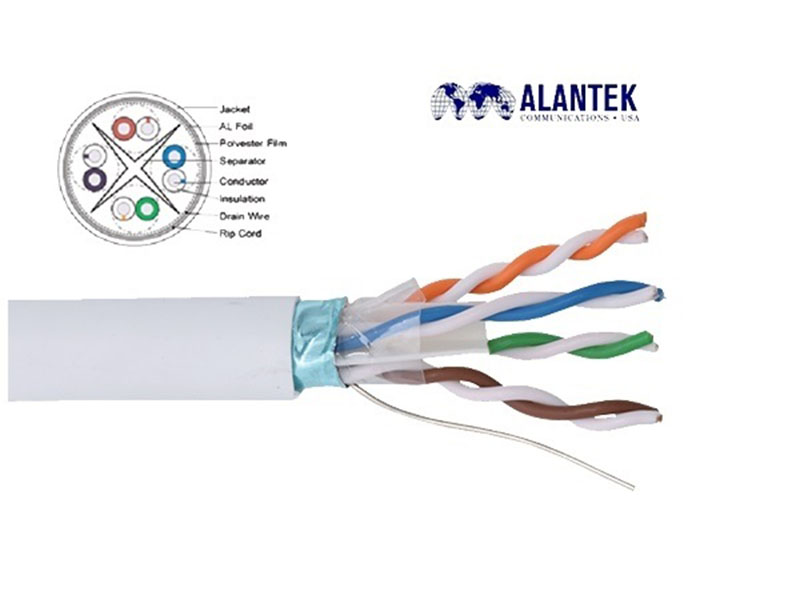 cáp mạng cat6 FPT Alantek 23 AWG 4 cặp ,màu xám 305m  mã  301-60F8LG-03GY chính hãng