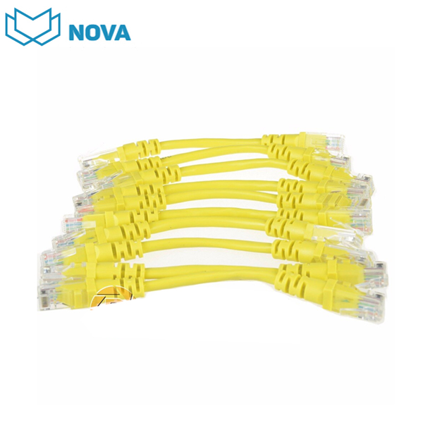 Dây Nhảy Cat6 0.5M Vàng Novalink NV-21101A | 24AWG, Đúc Sẵn, Bền Bỉ