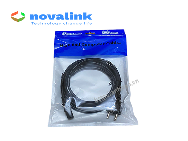 Dây nguồn 2 chân đầu tròn C13 dài 3M Novalink NV-53008-A