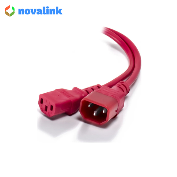 Dây nguồn C13-C14 Novalink NV-52003R 1.5m màu đỏ, 16AWG 13A chính hãng