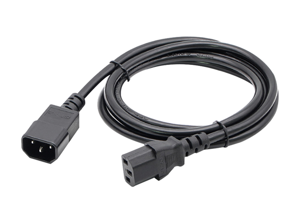 Dây, cáp  nguồn C13-C14 Novalink SN-52000B 3x1.5mm 0.3m (Đen) - Hàng VN, 10A