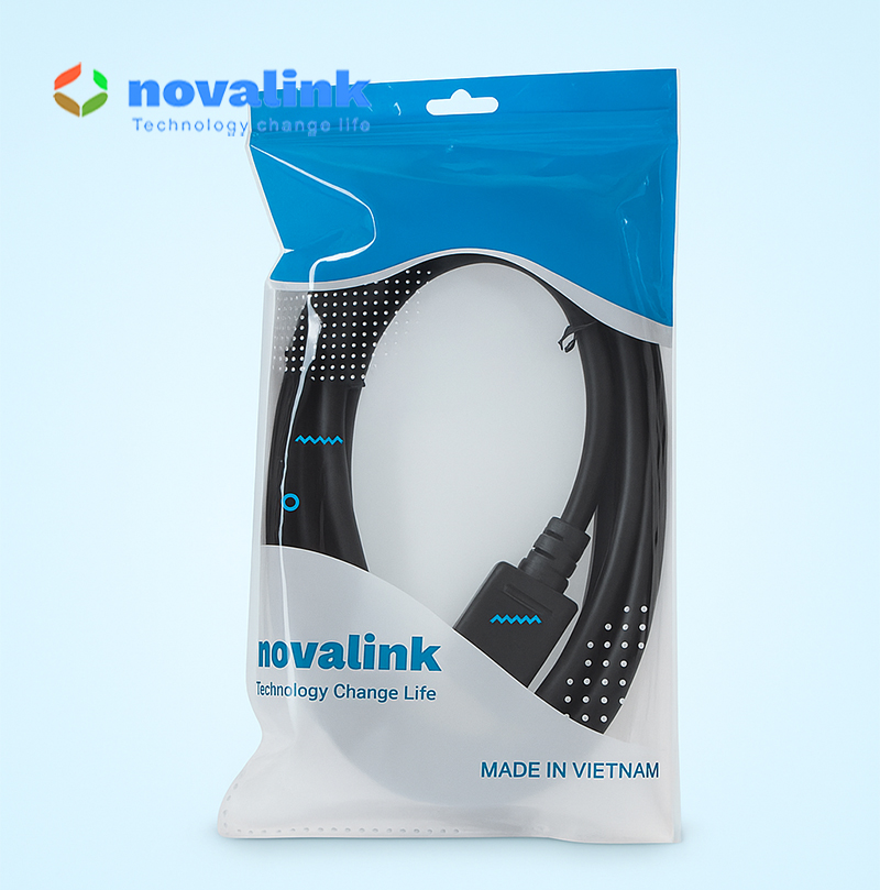 Dây nguồn C13 to C20 dài 2m Novalink NV-56004A màu đen | Tiêu chuẩn UL, chất lượng cao