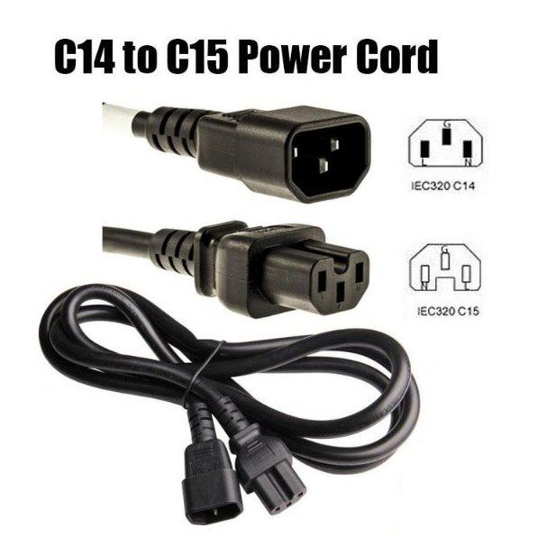 D&acirc;y Nguồn Server C14 to C15 Novalink NV-51002A 1m 16AWG 13A