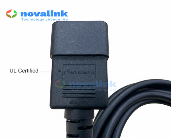 Dây Nguồn C19 To C20 1.5m 20A Novalink NV-56302A Chính Hãng