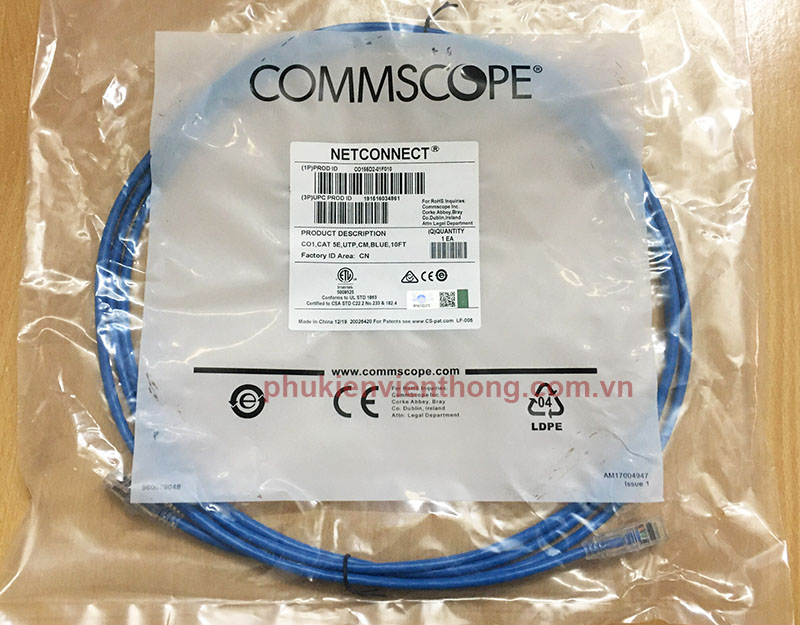 patch cord, dây nhảy cat5  commscope dài 3m