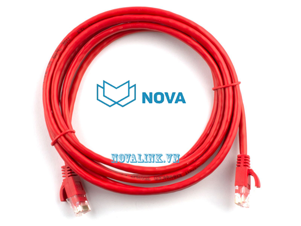 Dây nhảy lan CAT6 đúc UTP NOVA NV-24007 dài 5m chính hãng màu đỏ