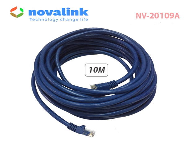 Dây nhảy, patch cord  cat6 10m NOVALINK NV-20109A chính hãng