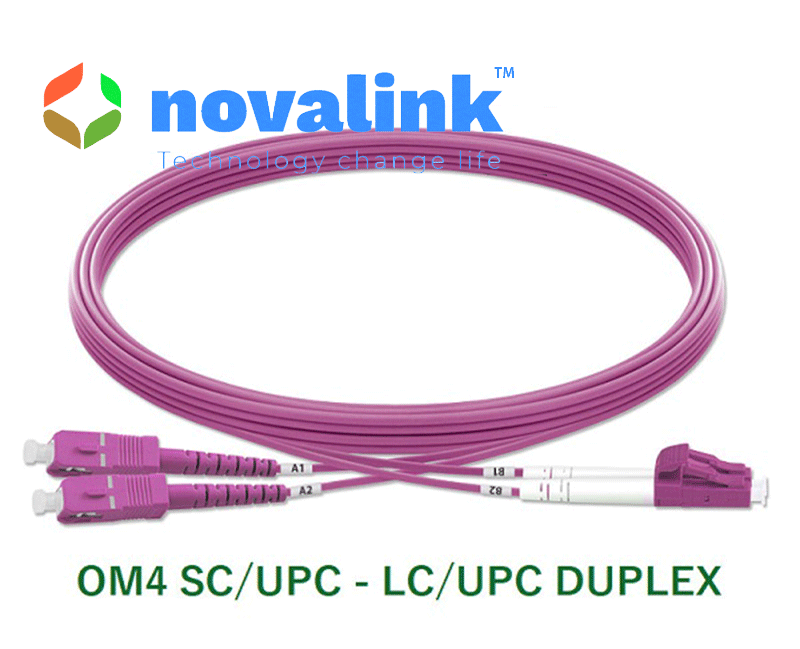 Dây nhảy quang LC/UPC-LC/UPC Duplex OM4 Novalink 5m